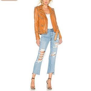 GRLFRND Jeans Helena High Rise Distressed Guess Again Straight Button Fly 29 NWT